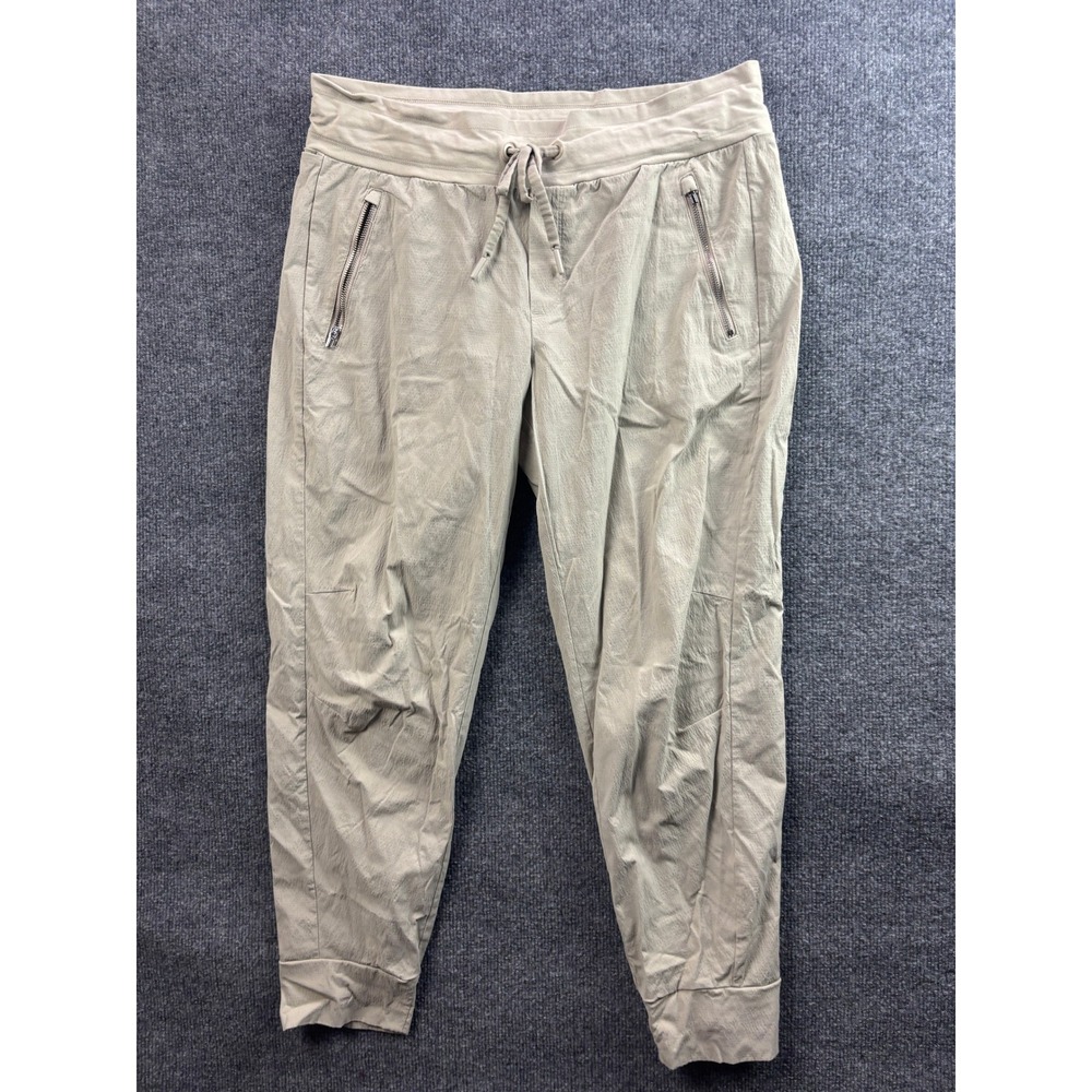Athleta Trekkie North Jogger Women 12 Beige Hiking Travel Stretch Pants 68462